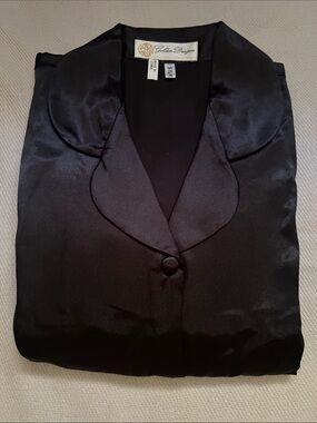 Golden Dragon Black Silky Sleep Shirt